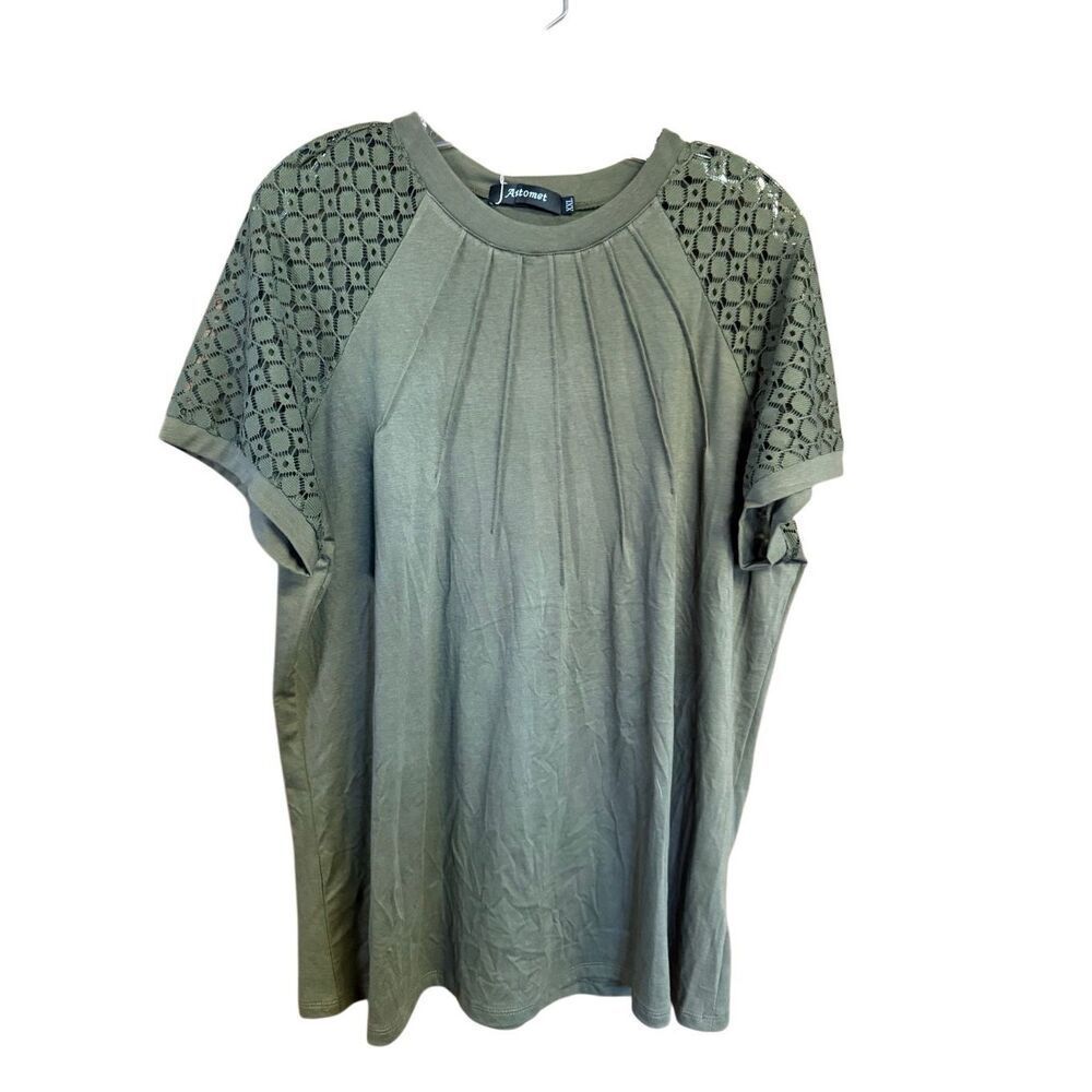 Automet Womans Pleated Knit green Sz XXL NWT - Picture 2 of 8